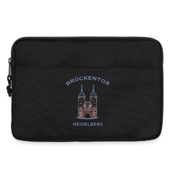 Heidelberg, Wahrzeichen Brückenturm 2 - Laptoptasche 13" - Schwarz - Vorne