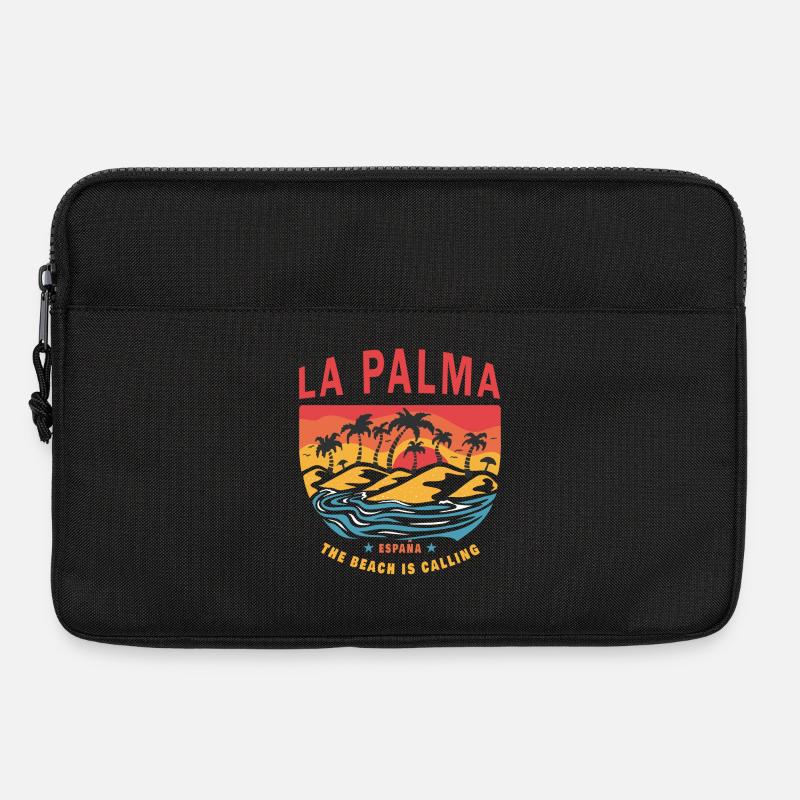 La Palma Strand Palmen Design - Laptoptasche 13" - Schwarz