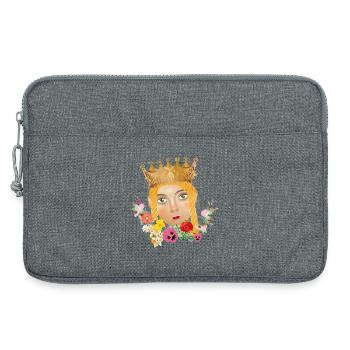 La belle princesse en marionnettes Portrait de théâtre - Sacoche pour ordinateur portable 13 pouces - gris chiné - Devant