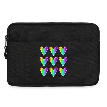 HEART. HEARTS. SAINT VALENTINE. LOVE. LOVE. CHRISTMAS - Laptop bag 13" - black - Front