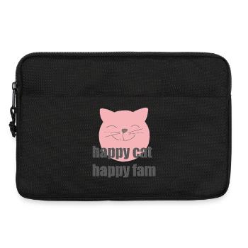 happy cat - Laptoptasche 13" - Schwarz - Vorne