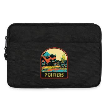 Futuroscope illustration escutcheon, Poitiers France - Laptop bag 13" - black - Front