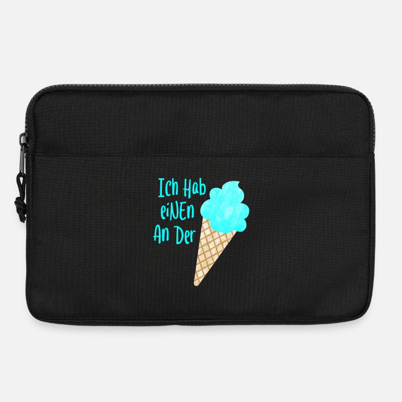Einen an der Waffel coole Sprüche Eis Sommer Fun - Laptoptasche 13" - Schwarz