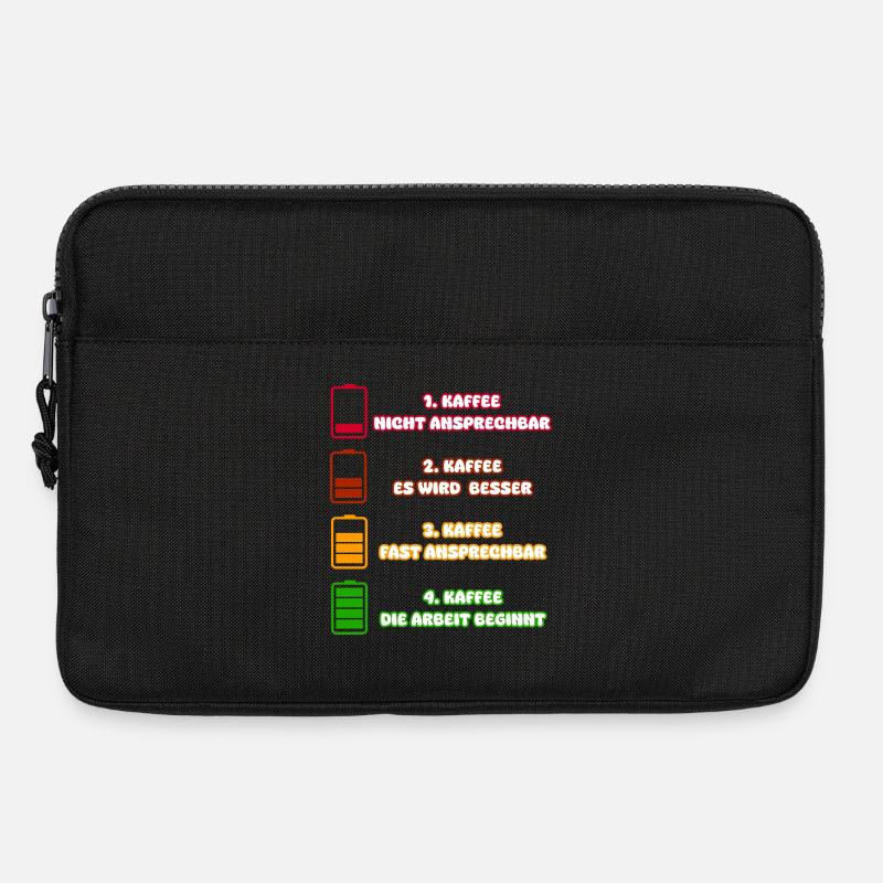 Kaffee Stufen 1-4 - Laptoptasche 13" - Schwarz