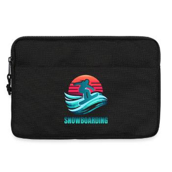Lebendige Snowboard-Surfszene - Laptoptasche 13" - Schwarz - Vorne