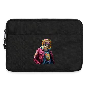 Skull With Pop Art - Laptop bag 13" - black - Front