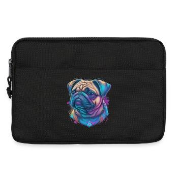 Mops Kopf - Laptoptasche 13" - Schwarz - Vorne