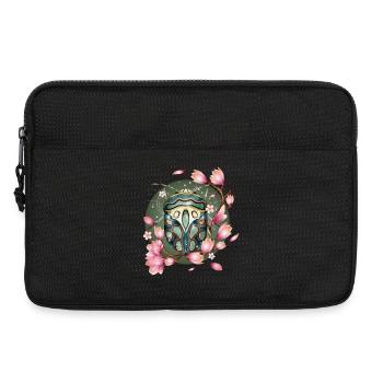 exotique africain effrayant crawly avec des magnolias - Sacoche pour ordinateur portable 13 pouces - noir - Devant