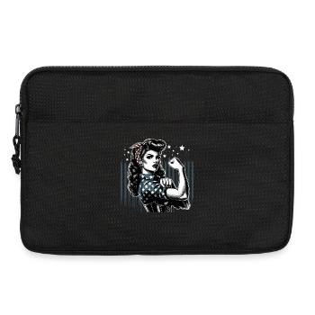 Stärke starke Frau Rockabilly Bizeps Geschenk - Laptoptasche 13" - Schwarz - Vorne