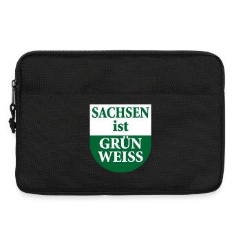 Saxony is green white state flag - Laptop bag 13" - black - Front