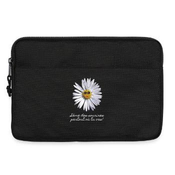 Pâquerette Souriante - Sacoche pour ordinateur portable 13 pouces - noir - Devant