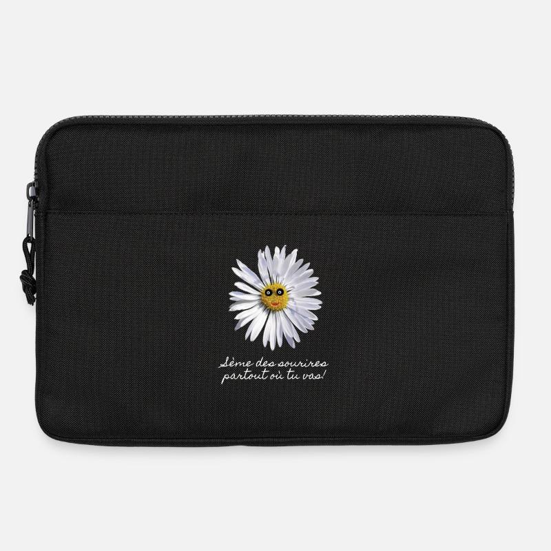 Lächelndes Gänseblümchen - Laptoptasche 13" - Schwarz