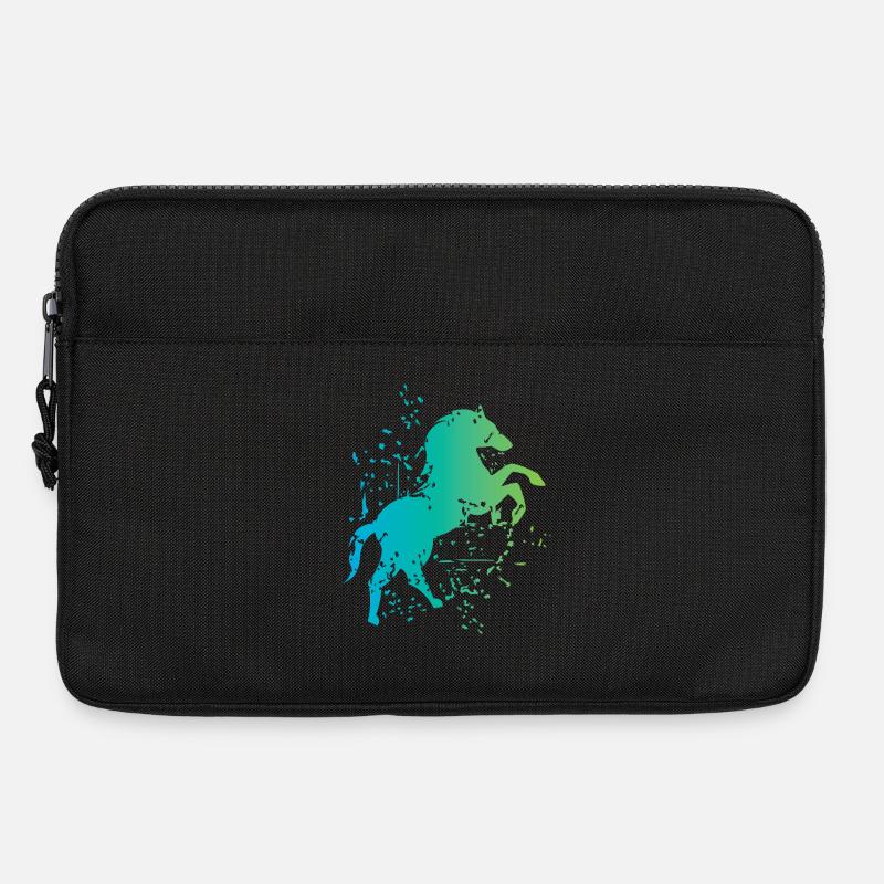 Pferd Illustration Explosion Kunst Symbol icon - Laptoptasche 13" - Schwarz