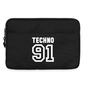 TECHNO Rave Raver des années 90 - Sacoche pour ordinateur portable 13 pouces - noir - Devant