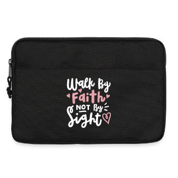 Christlicher Glaube Bibelvers - Laptoptasche 13" - Schwarz - Vorne