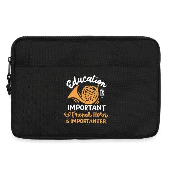 Waldhorn Hornist Blaskapelle - Laptoptasche 13" - Schwarz - Vorne