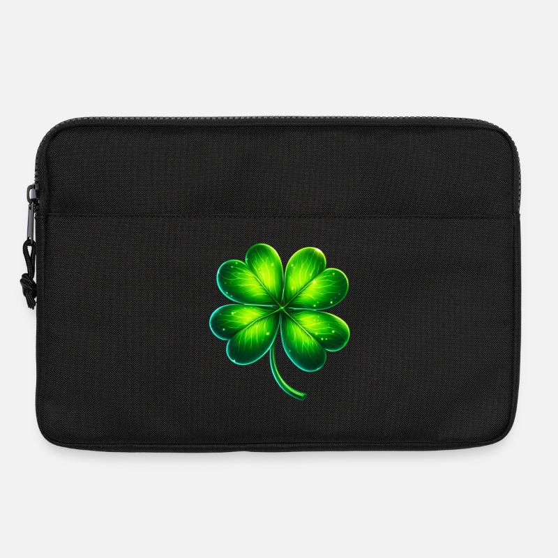 Vierblättriges Kleeblatt - Laptoptasche 13" - Schwarz
