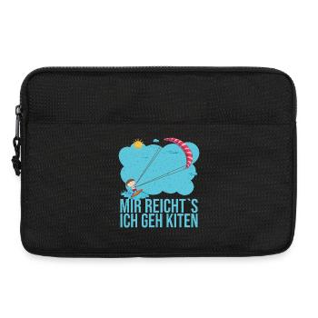 Mir reicht es ich geh kiten das ist mein Hobby - Laptoptasche 13" - Schwarz - Vorne