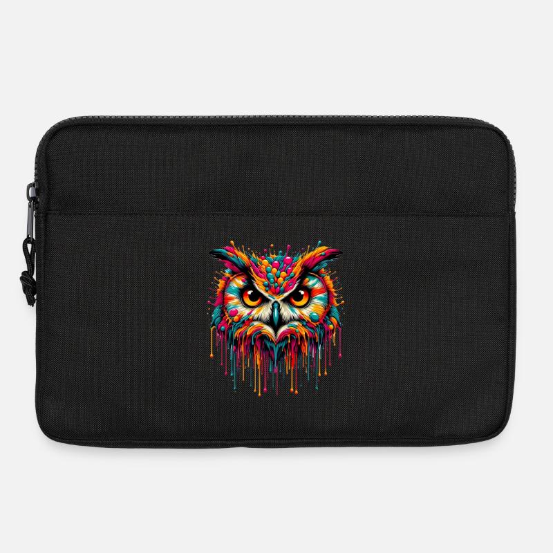 Eule - Laptoptasche 13" - Schwarz
