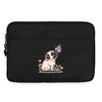Carlin avec papillon - Sacoche pour ordinateur portable 13 pouces - noir - Devant
