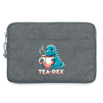 Thé Rex Thé Rex Cadeau de buveur de thé - Sacoche pour ordinateur portable 13 pouces - gris chiné - Devant