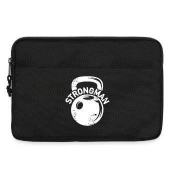 kettlebell strongman fitness weights icon icon - Laptop bag 13" - black - Front