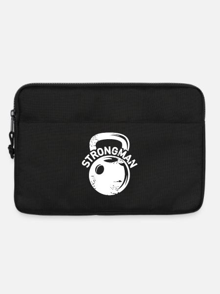 kettlebell strongman fitness weights icon icon - Laptop bag 13" - black