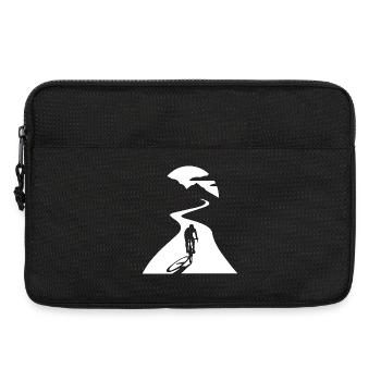 Cyclistes au clair de lune - Sacoche pour ordinateur portable 13 pouces - noir - Devant