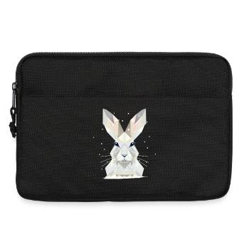 weißer Schneehase-Zeitlose Eleganz des Winters - Laptoptasche 13" - Schwarz - Vorne