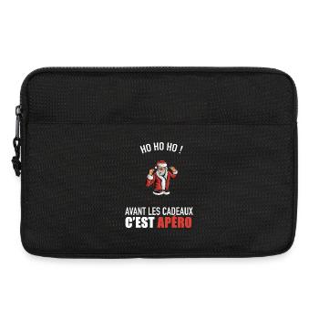 pull moche noël humour idée cadeau vêtement - Sacoche pour ordinateur portable 13 pouces - noir - Devant