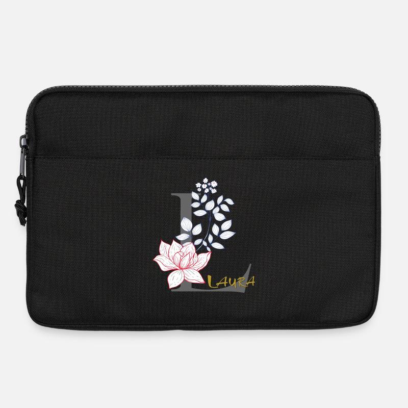 Initiale Buchstabe Laura - Laptoptasche 13" - Schwarz