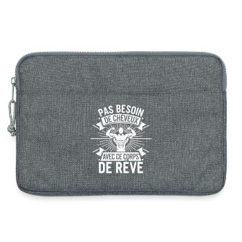 Motivating for Fitness Enthusiasts - Laptop bag 13" - heather grey - Front