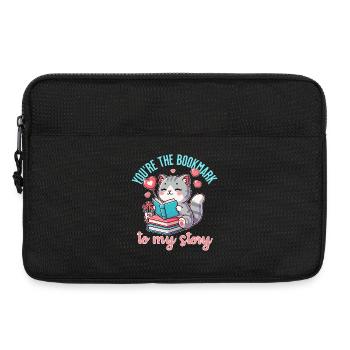 Du bist das Lesezeichen in meiner Geschichte - Laptoptasche 13" - Schwarz - Vorne