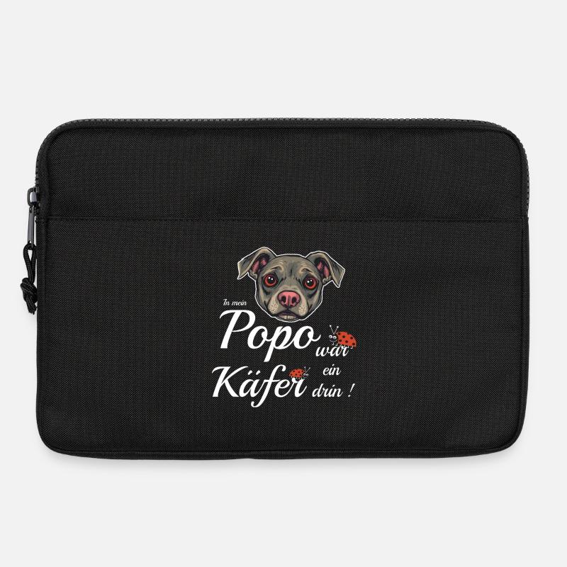 Lustiger Hund - Laptoptasche 13" - Schwarz