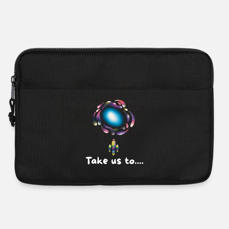 Neon Galaxy Rocket - Laptoptasche 13" - Schwarz