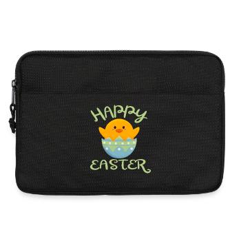 Happy Easter chick in Easter egg - Laptop bag 13" - black - Front
