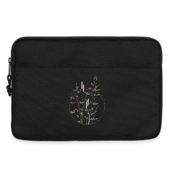 Meadow grasses – delicate grasses in pastel colours - Laptop bag 13" - black - Front