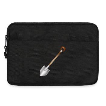 Bêche classique – motif d’outils de jardin et de construction - Sacoche pour ordinateur portable 13 pouces - noir - Devant
