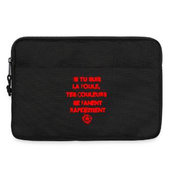La foule - Sacoche pour ordinateur portable 13 pouces - noir - Devant