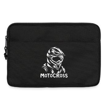 Motocross Logo - Biker und Motorradfreunde Symbol - Laptoptasche 13" - Schwarz - Vorne