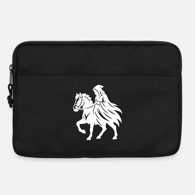 Majestätische Silhouette eines Pferdes und eines Kriegers - Laptoptasche 13" - Schwarz