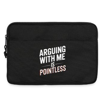 Mit mir zu streiten ist sinnlos - Laptoptasche 13" - Schwarz - Vorne