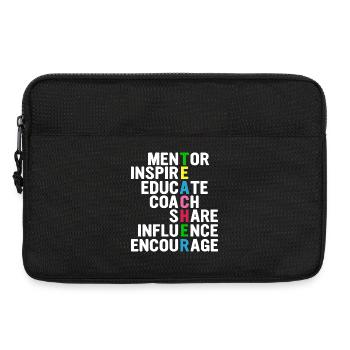 Lehrer-Akrostichon: Mentor, Inspirieren,... - Laptoptasche 13" - Schwarz - Vorne