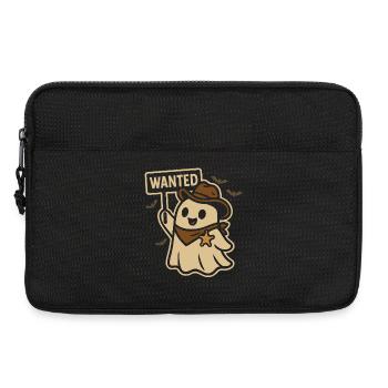 Halloween Ghost Cowboy Wanted Design - Laptop bag 13" - black - Front