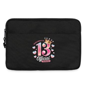 13th birthday teenager gift - Laptop bag 13" - black - Front