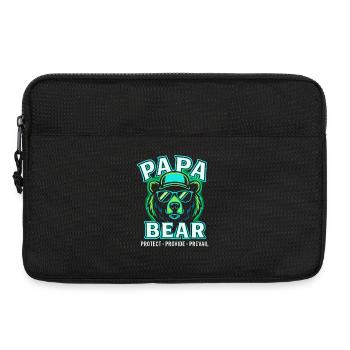 Papa Bear Trendy Sunglasses Hoodie Design - Laptoptasche 13" - Schwarz - Vorne