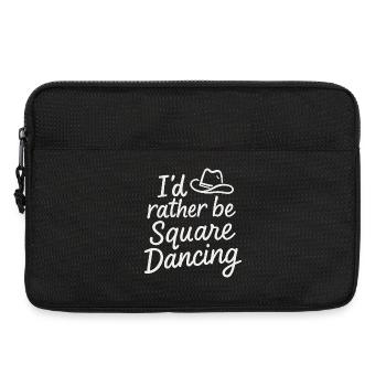 I'd rather be Square Dancing - Laptop bag 13" - black - Front