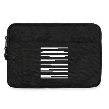 Design mit geometrischen Linien - Laptoptasche 13" - Schwarz - Vorne