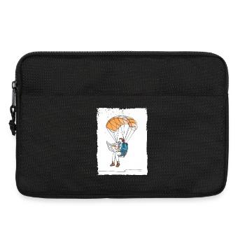 Airborne Reader Illustration - Laptop bag 13" - black - Front