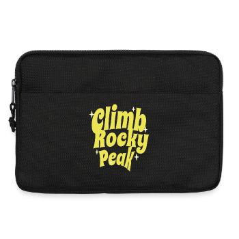 Climb Rocky Peak Motivationsdesign - Laptoptasche 13" - Schwarz - Vorne